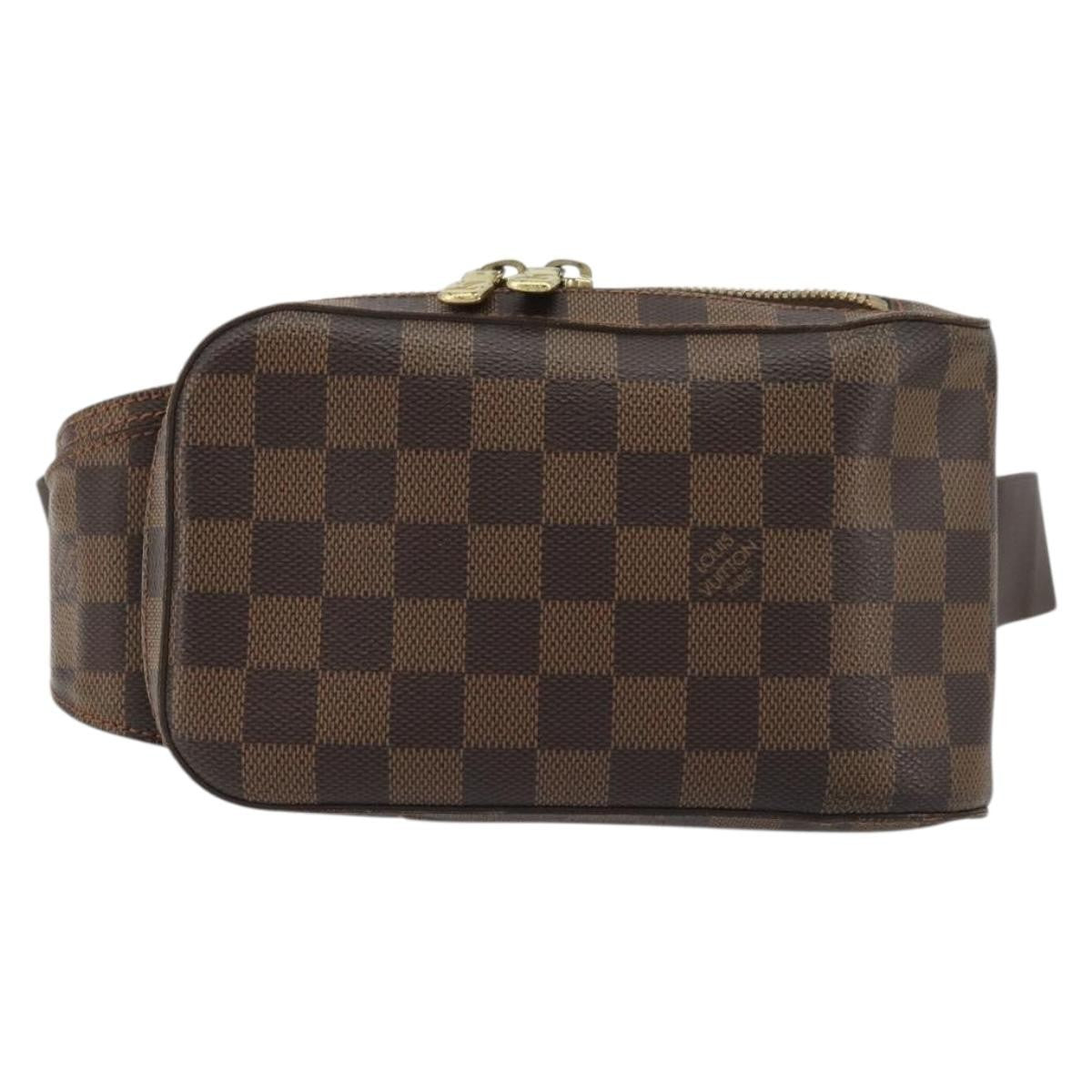 Louis Vuitton Geronimos Waist Damier Ebene Brown Canvas Shoulder Bag Bag (Pre-Owned)