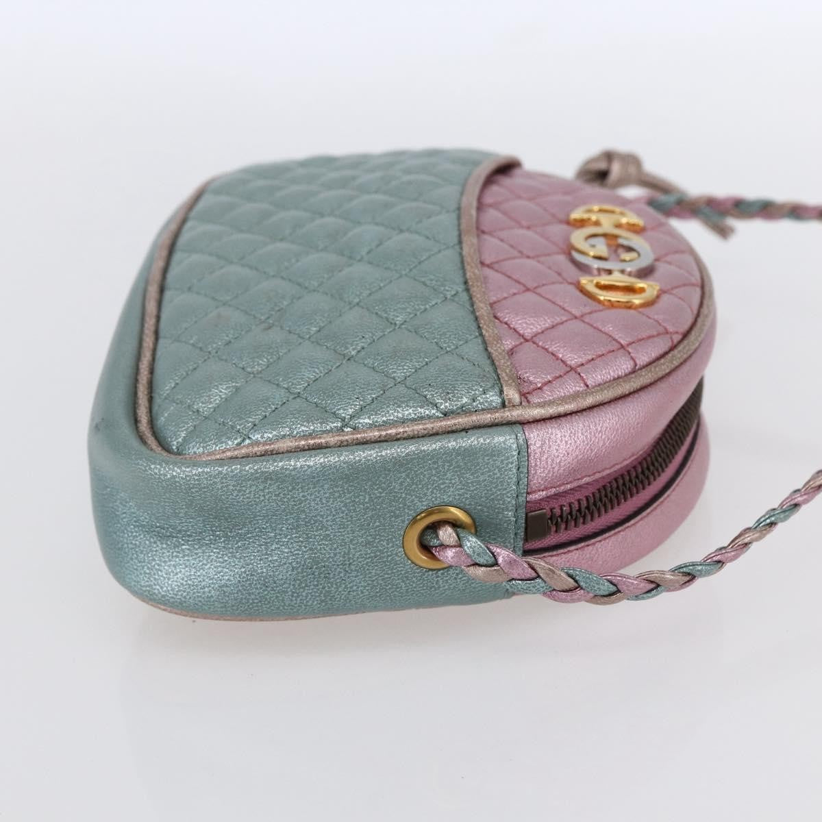 Gucci Trapuntata Camera Lambskin Blue Leather Shoulder Bag Bag (Pre-Owned)