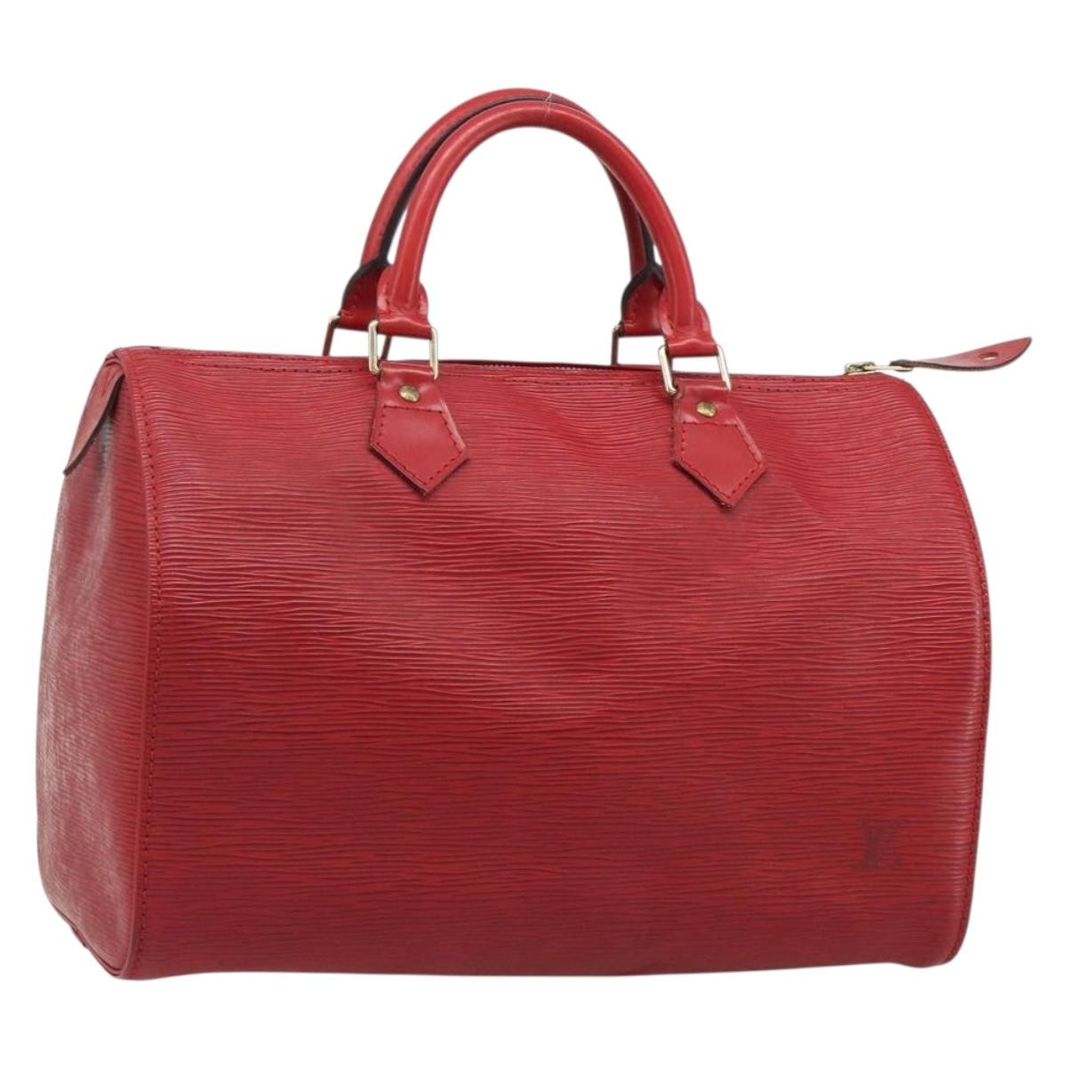 Louis Vuitton Speedy Epi Leather Red Leather Handbag (Pre-Owned)