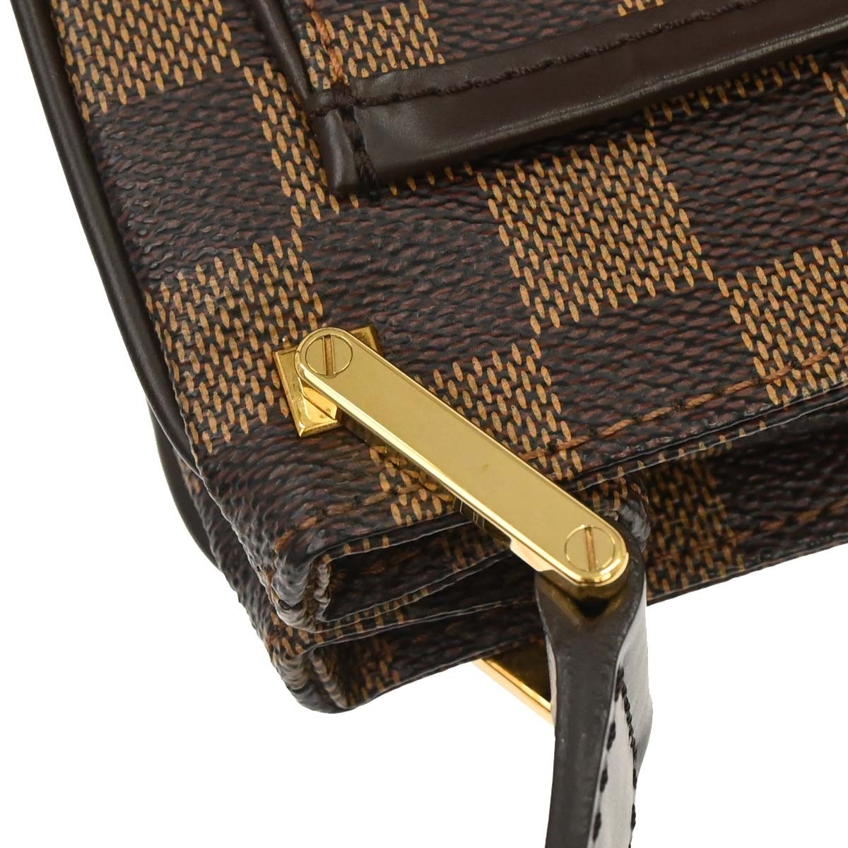 Louis Vuitton Aubagne Damier Ebene Brown Canvas Handbag (Pre-Owned)