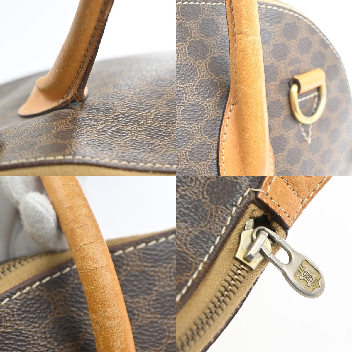 Celine Macadam Macadam With Leather Brown Pvc Handbag (Pre-Owned)