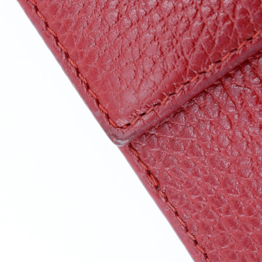 Gucci Gg Marmont Bifold Leather Red Leather Wallets Accessory (Pre-Owned)