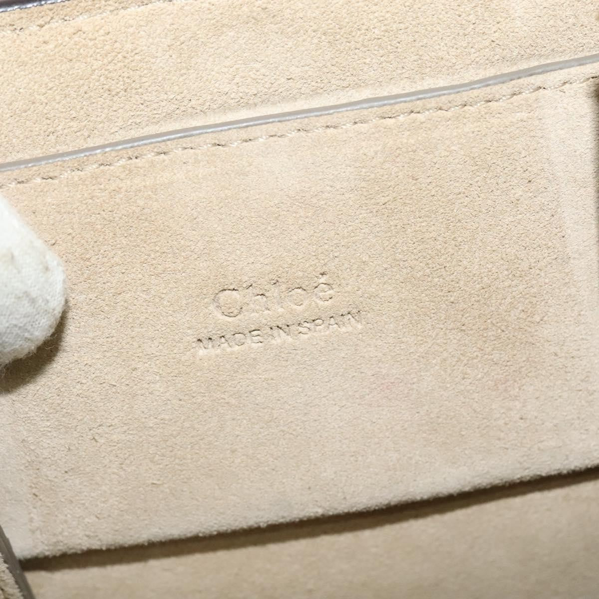 Chloe Faye Leather And Suede Beige Leather Shoulder Bag Bag (Pre-Owned)