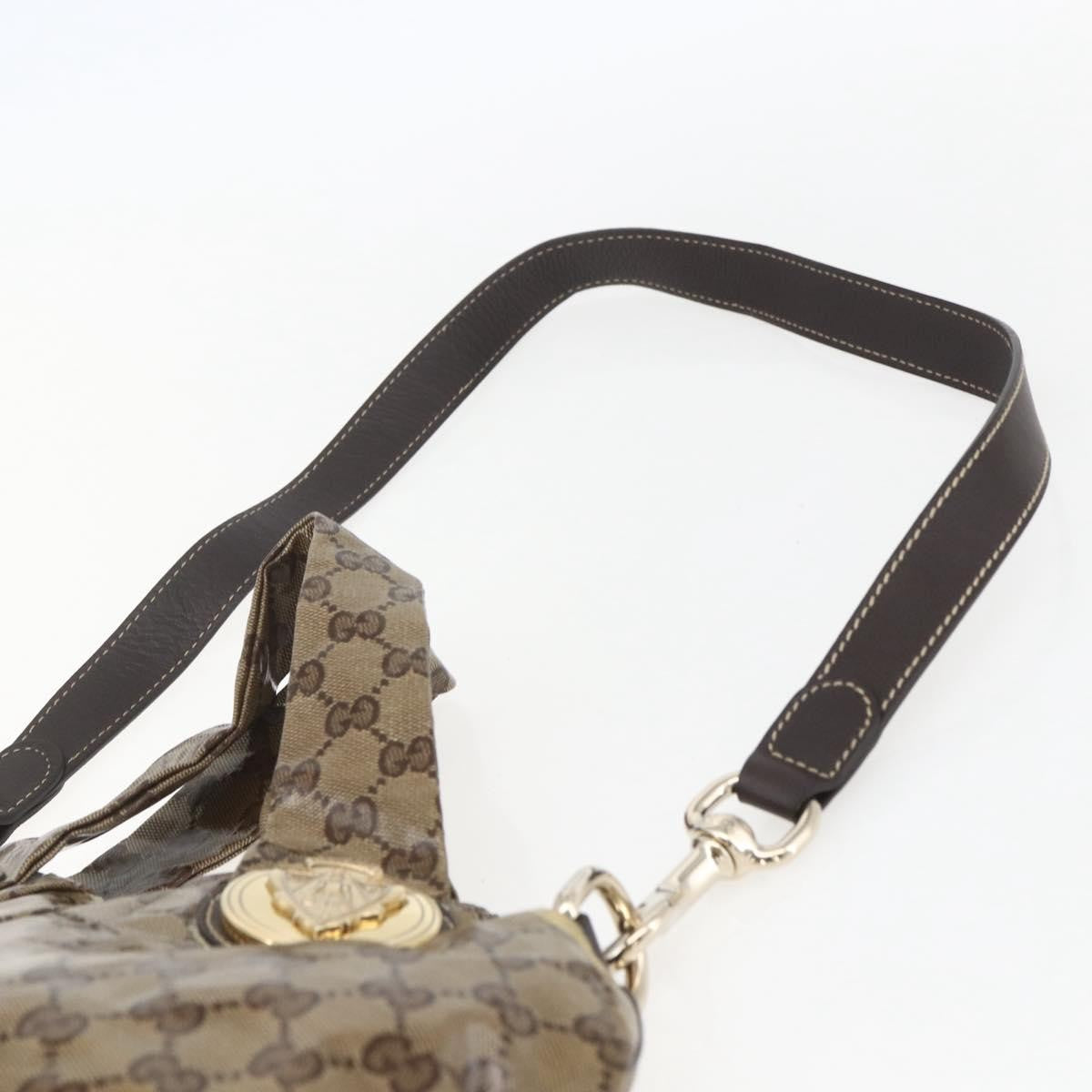 Gucci Hysteria Convertible Top Handle Gg Coated Canvas Beige Canvas Handbag (Pre-Owned)