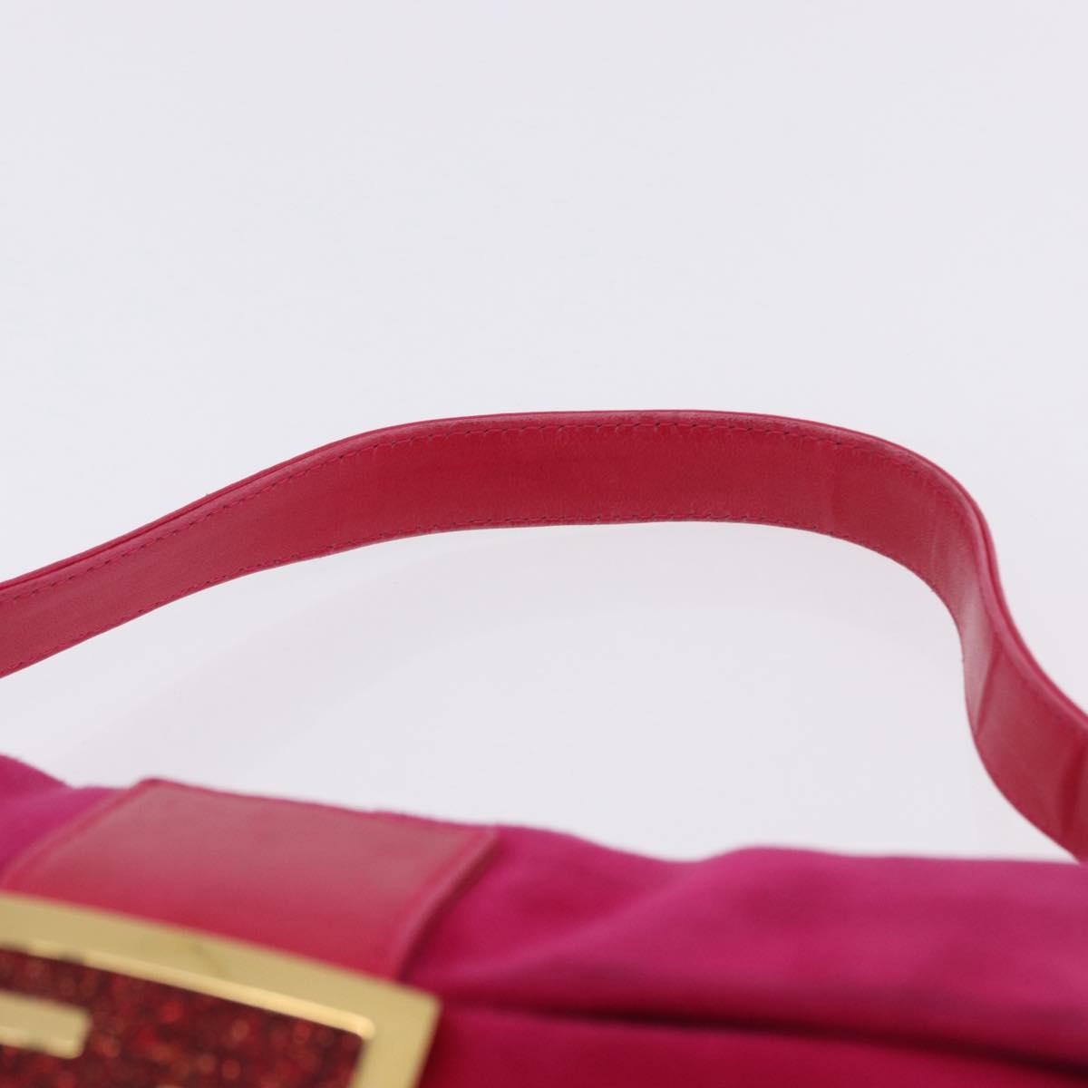 Fendi Baguette Leather Pink Suede Handbag (Pre-Owned)