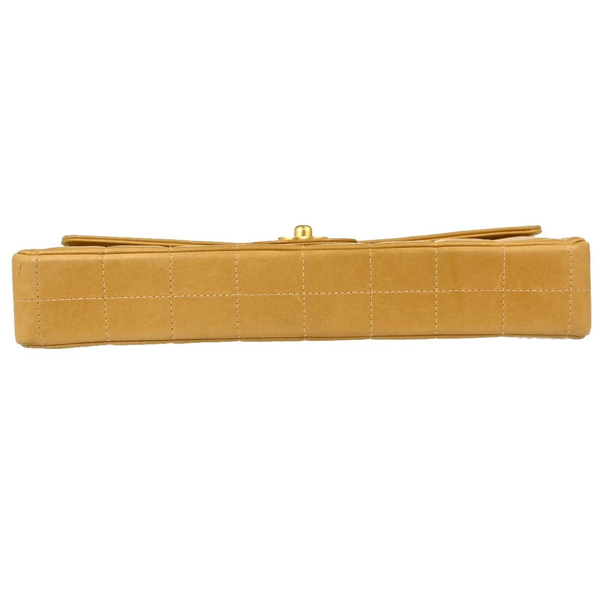 Chanel Chocolate Bar Flap Quilted Lambskin Beige Leather Shoulder Bag Bag (Pre-Owned)