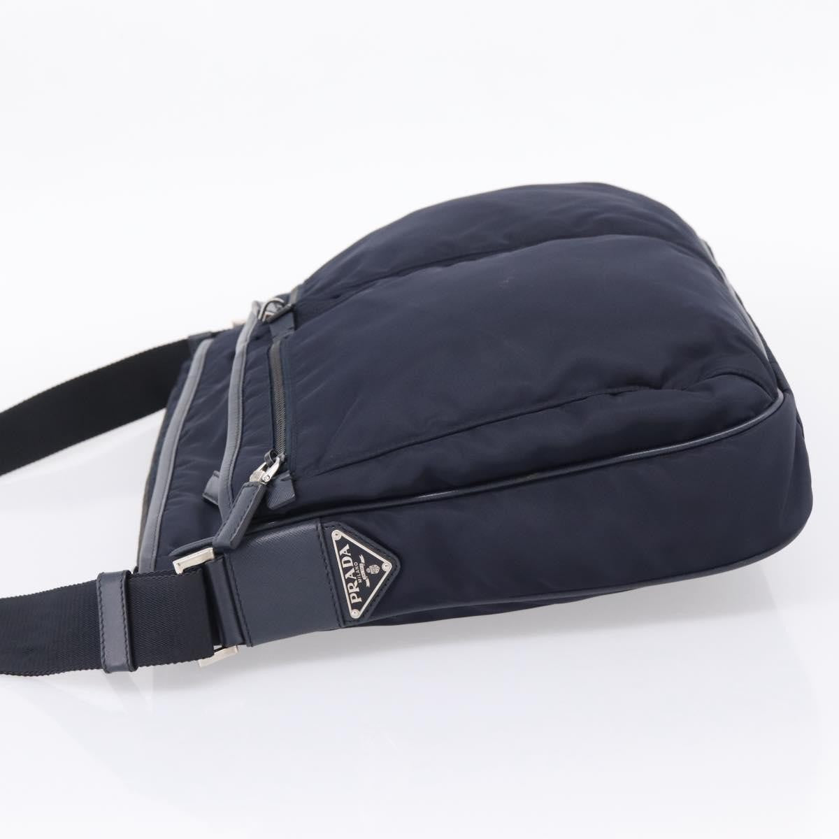 Prada Shoulder Tessuto Navy Nylon Shoulder Bag Bag (Pre-Owned)