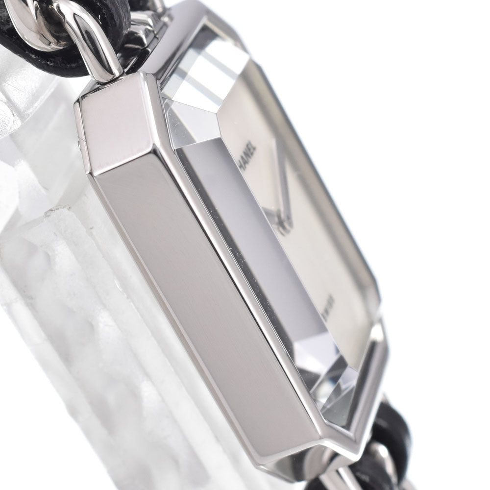 Chanel Premiere Rock Quartz Stainless Steel And Leather With Mother Of Pearl Watch (Pre-Owned)