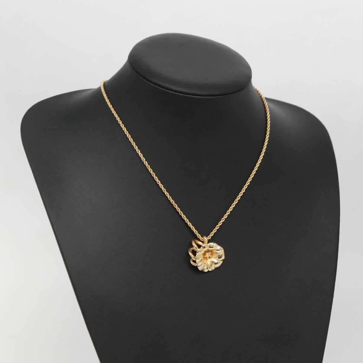 Christian Dior Logo Flower Metal Gold Metal Jewelry (Pre-Owned)