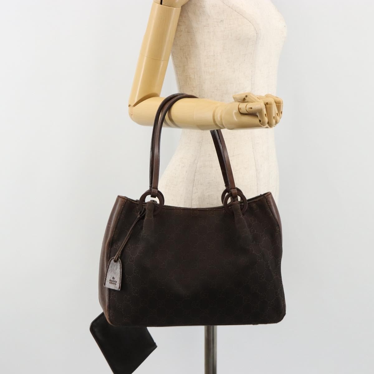 Gucci Vintage Jackie Gg Canvas Brown Canvas Backpack Bag (Pre-Owned)