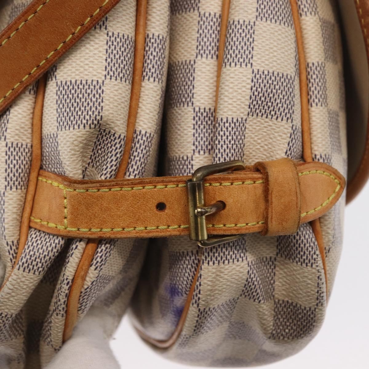 Louis Vuitton Saumur Damier Ebene Beige Canvas Shoulder Bag Bag (Pre-Owned)