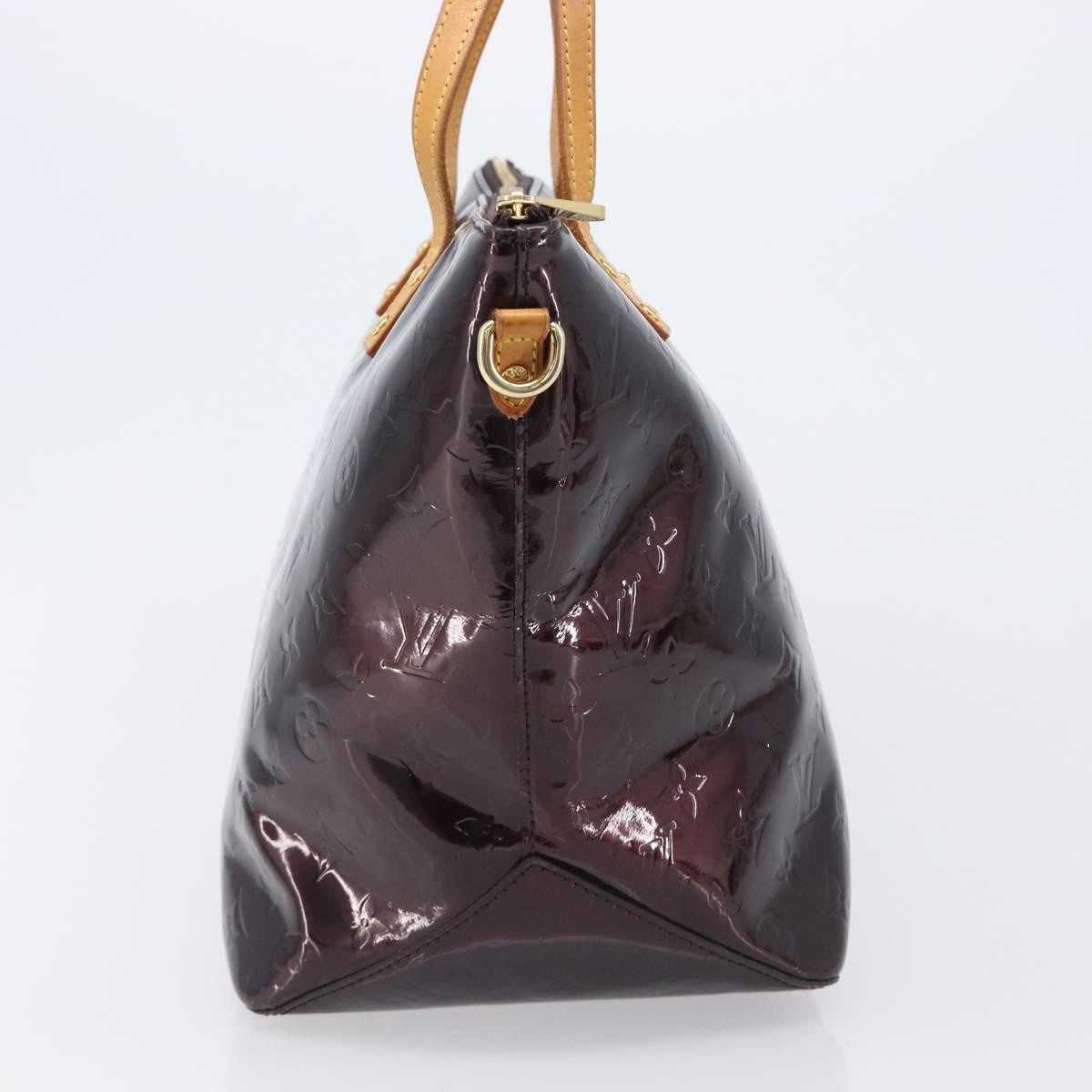 Louis Vuitton Bellevue Monogram Vernis Burgundy Patent_Leather Handbag (Pre-Owned)