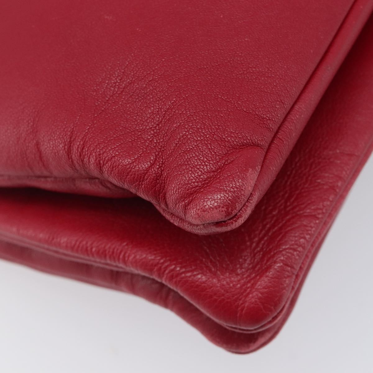 Celine Trio Leather Red Leather Crossbody Bag Bag (Pre-Owned)