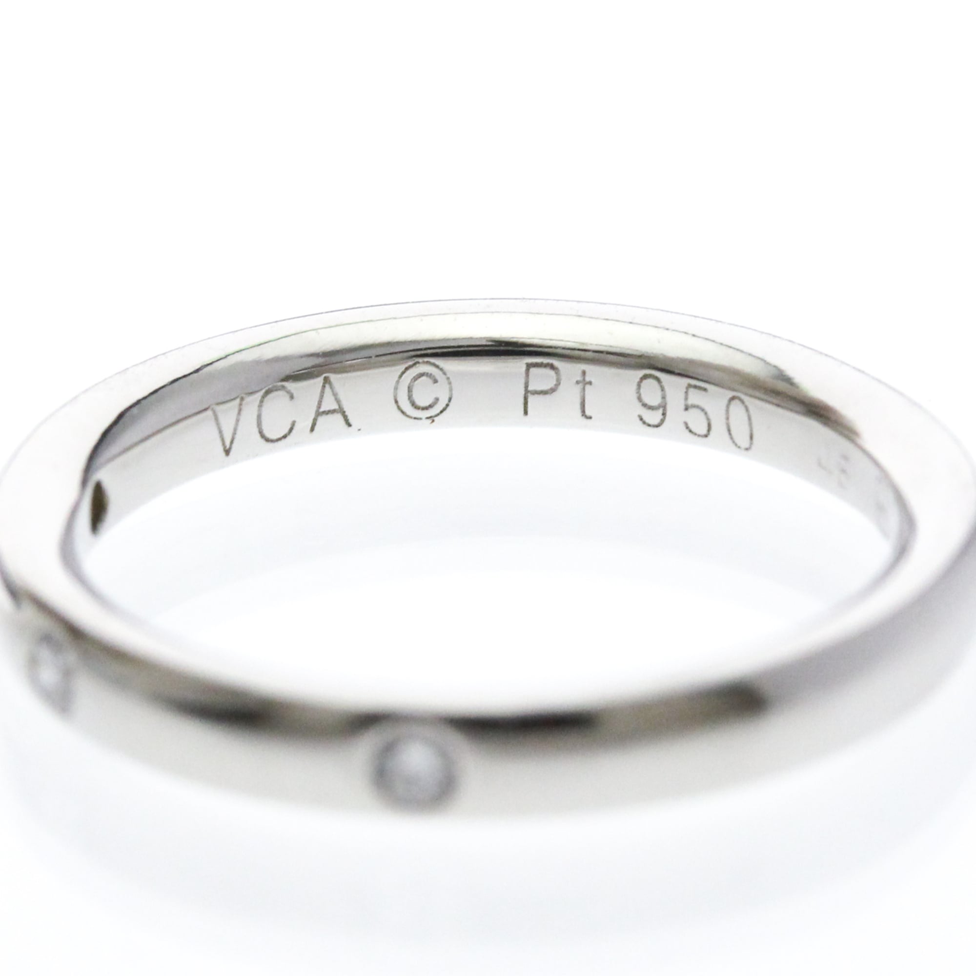 Van Cleef & Arpels Tendrement Wedding Band Platinum Silver Platinum Ring Jewelry (Pre-Owned)
