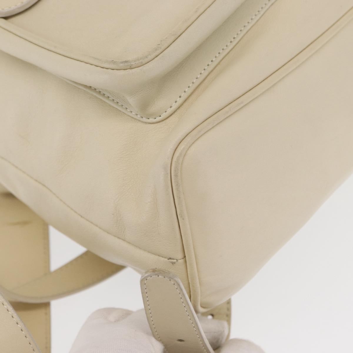Gucci Vintage Bamboo Leather Gold Leather Backpack Bag (Pre-Owned)