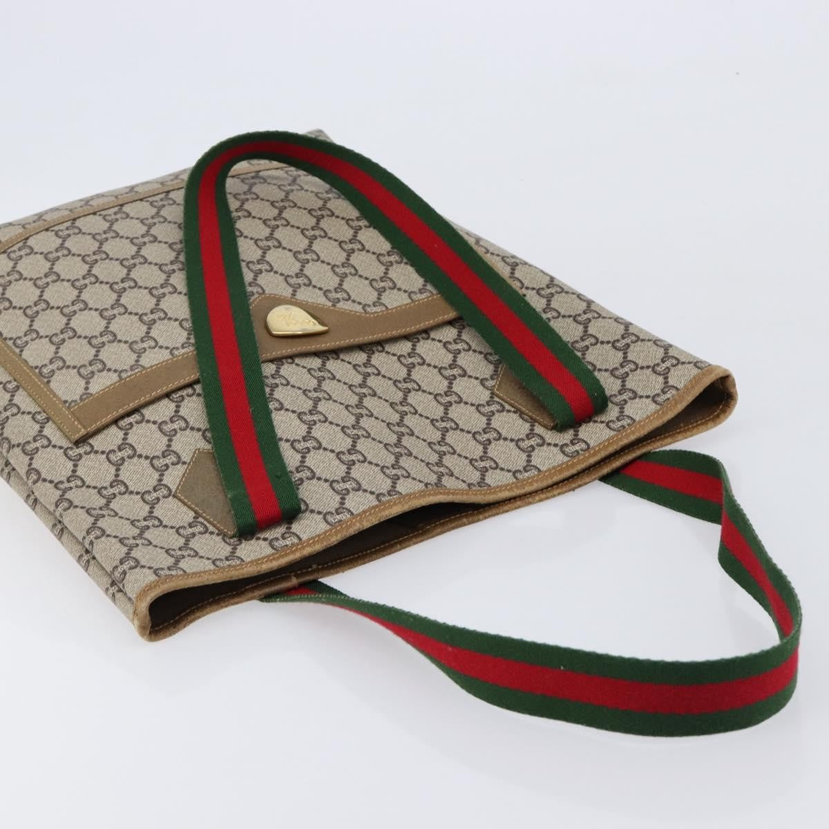 Gucci Ophidia Front Pocket Gg Coated Canvas Beige Canvas Briefcase Bag (Pre-Owned)