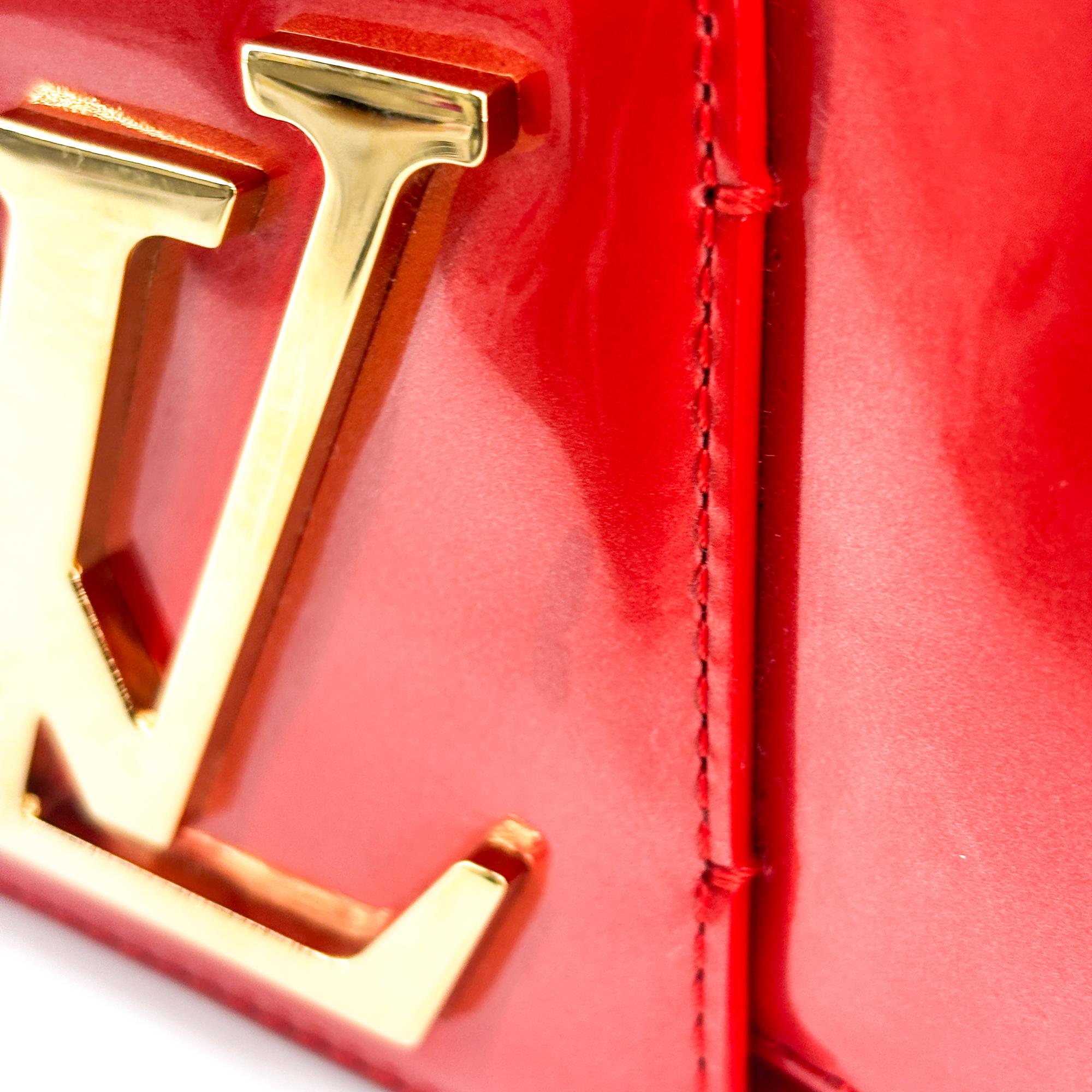 Louis Vuitton Sobe Clutch Patent Red Patent_Leather Clutche & Pouche Bag (Pre-Owned)