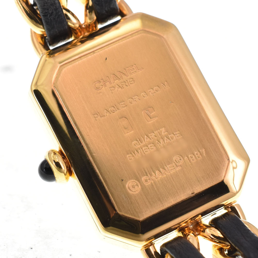 Chanel Premiere Rock Quartz Plated Metal And Leather Watch (Pre-Owned)