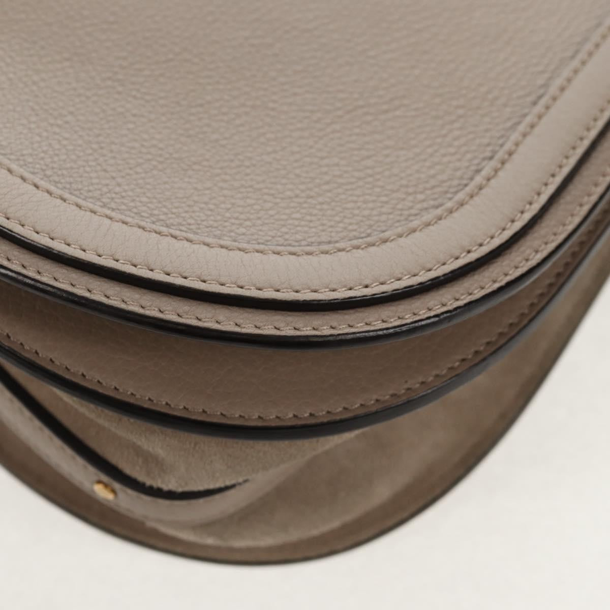 Chloe Nile Leather Beige Leather Shoulder Bag Bag (Pre-Owned)