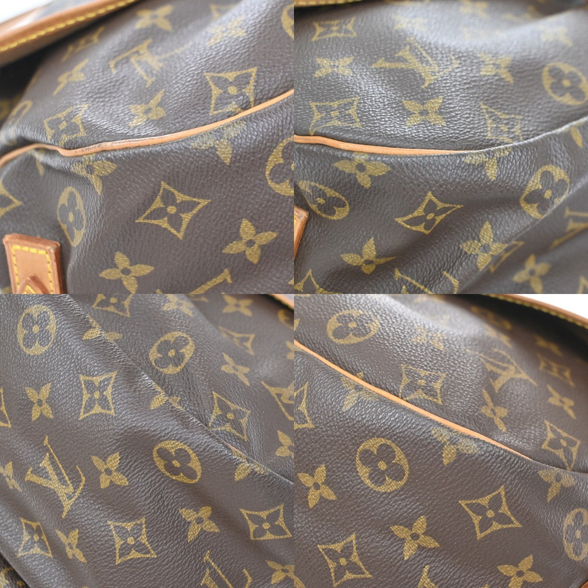 Louis Vuitton Saumur Monogram Canvas Brown Canvas Shoulder Bag Bag (Pre-Owned)