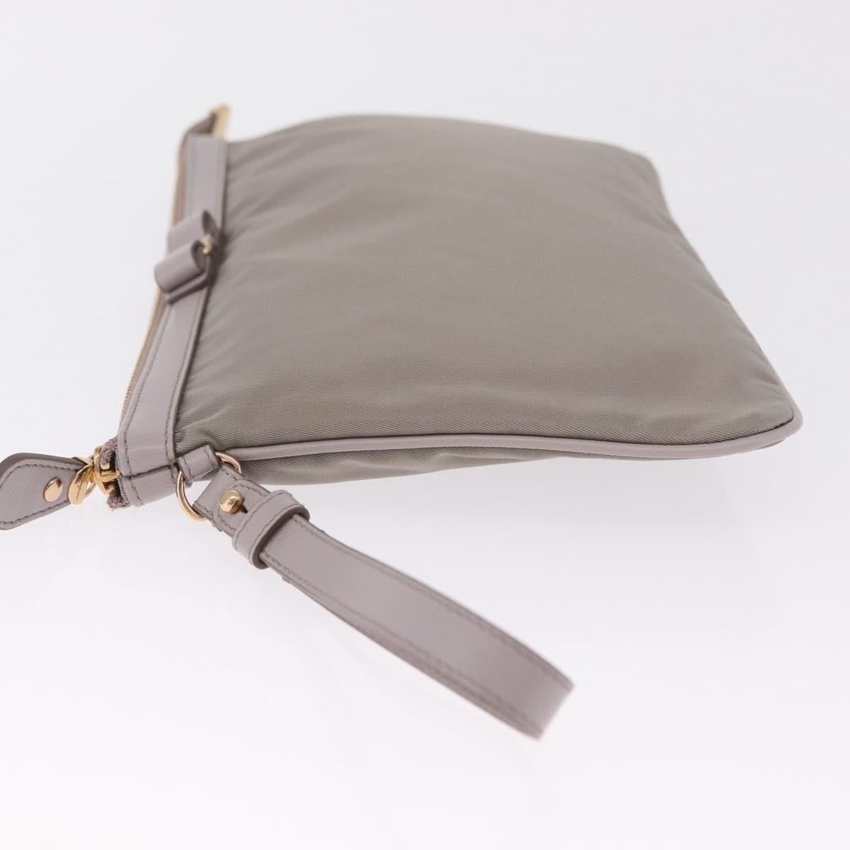 Salvatore Ferragamo Vala Clutch Nylon Gray Nylon Clutche & Pouche Bag (Pre-Owned)