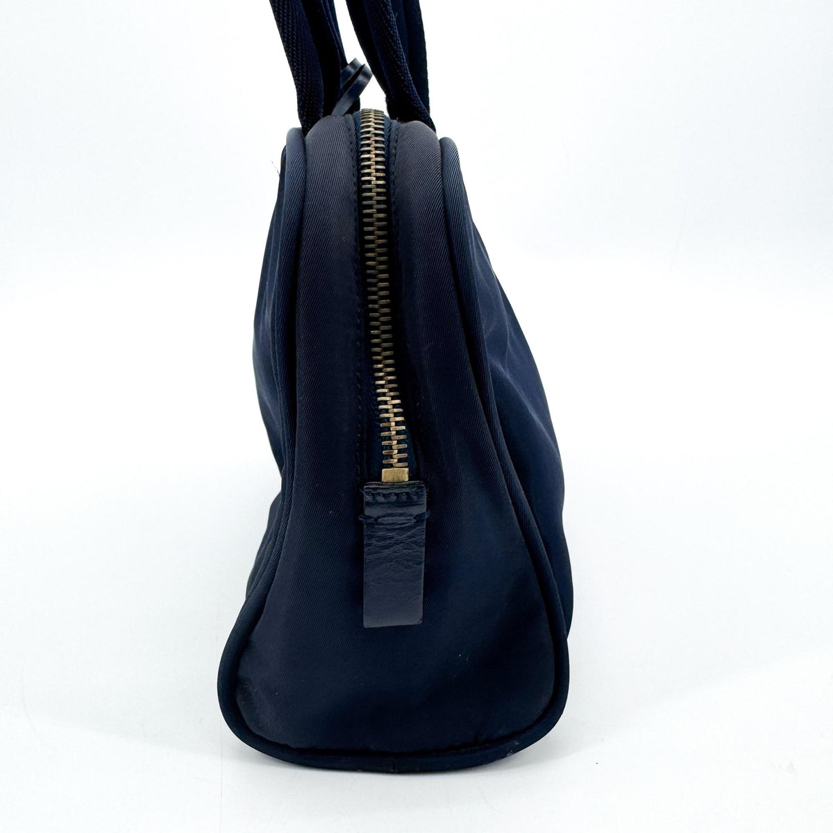 Prada Bowling Tessuto Navy Nylon Shoulder Bag Bag (Pre-Owned)