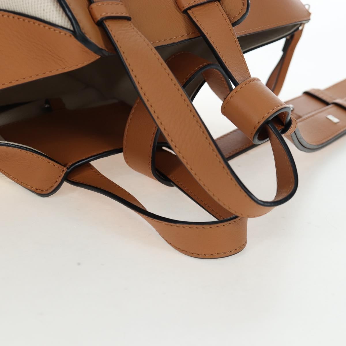 Loewe Ken Price Hammock Printed Leather And Canvas Beige Canvas Handbag (Pre-Owned)