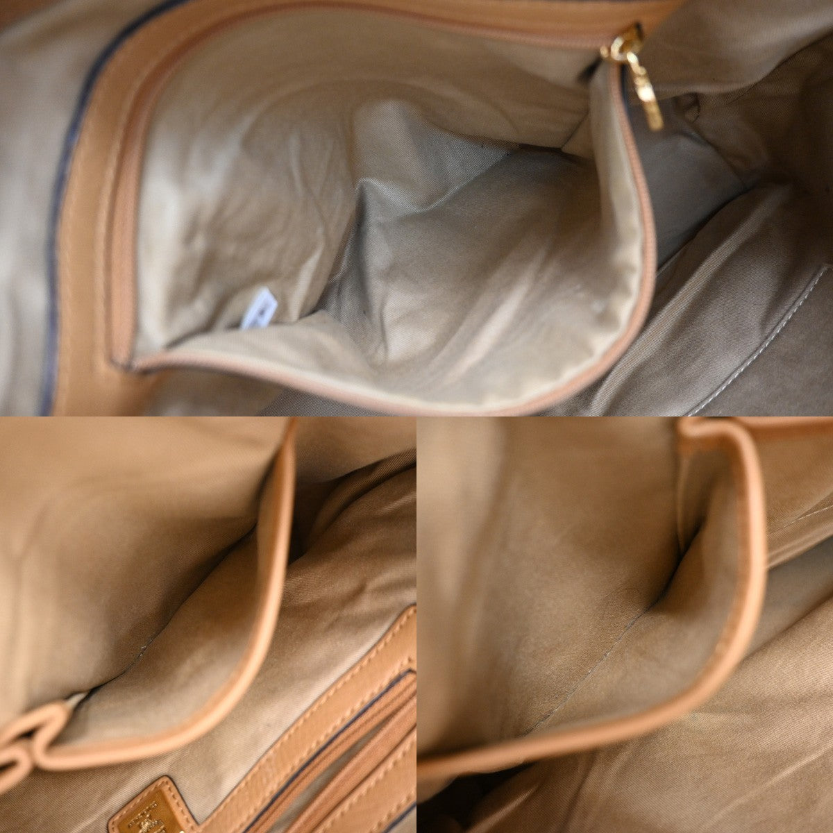 MCM Vintage Visetos Leather Brown Leather Tote Bag Bag (Pre-Owned)