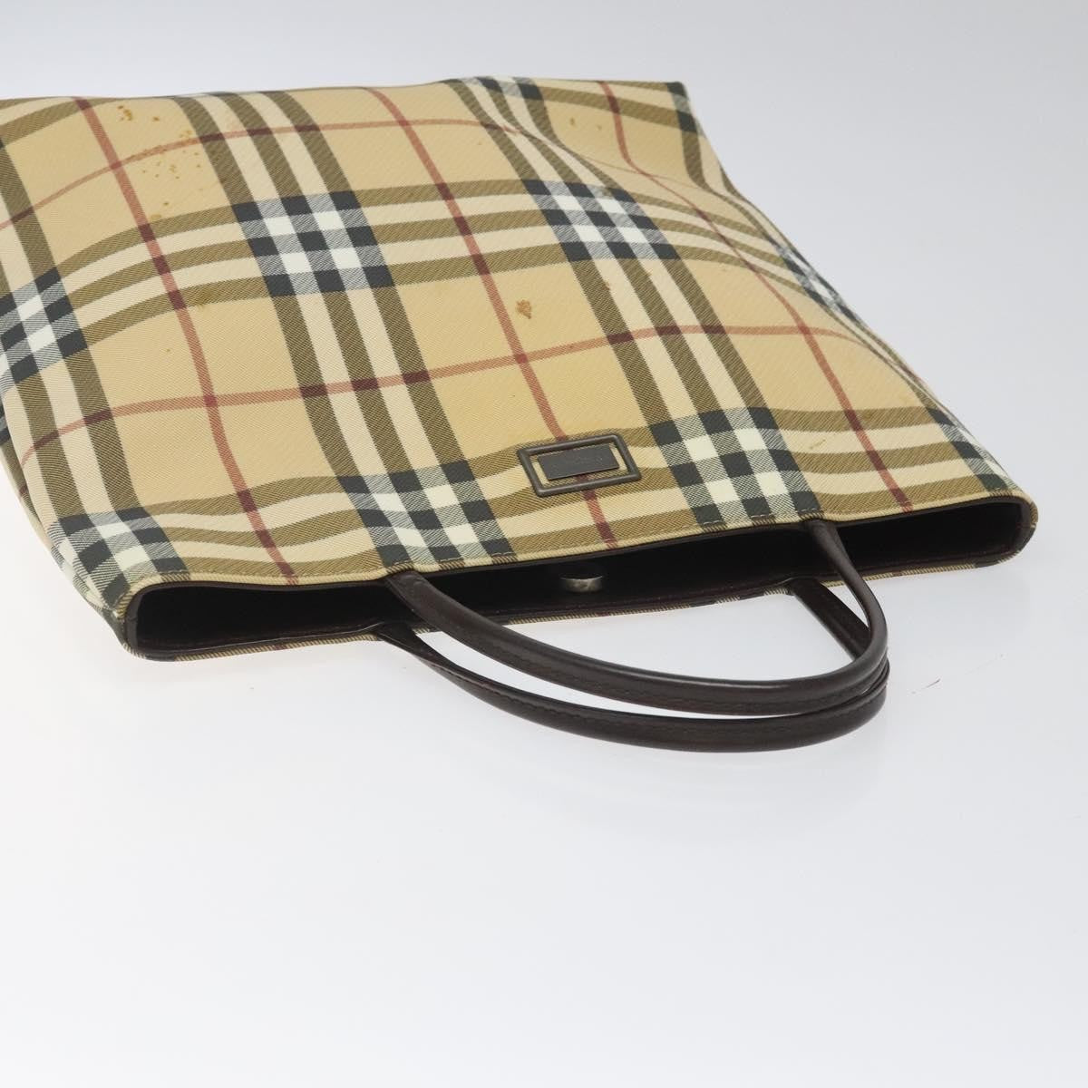 Burberry Nova Check Nova Check Canvas Beige Canvas Handbag (Pre-Owned)
