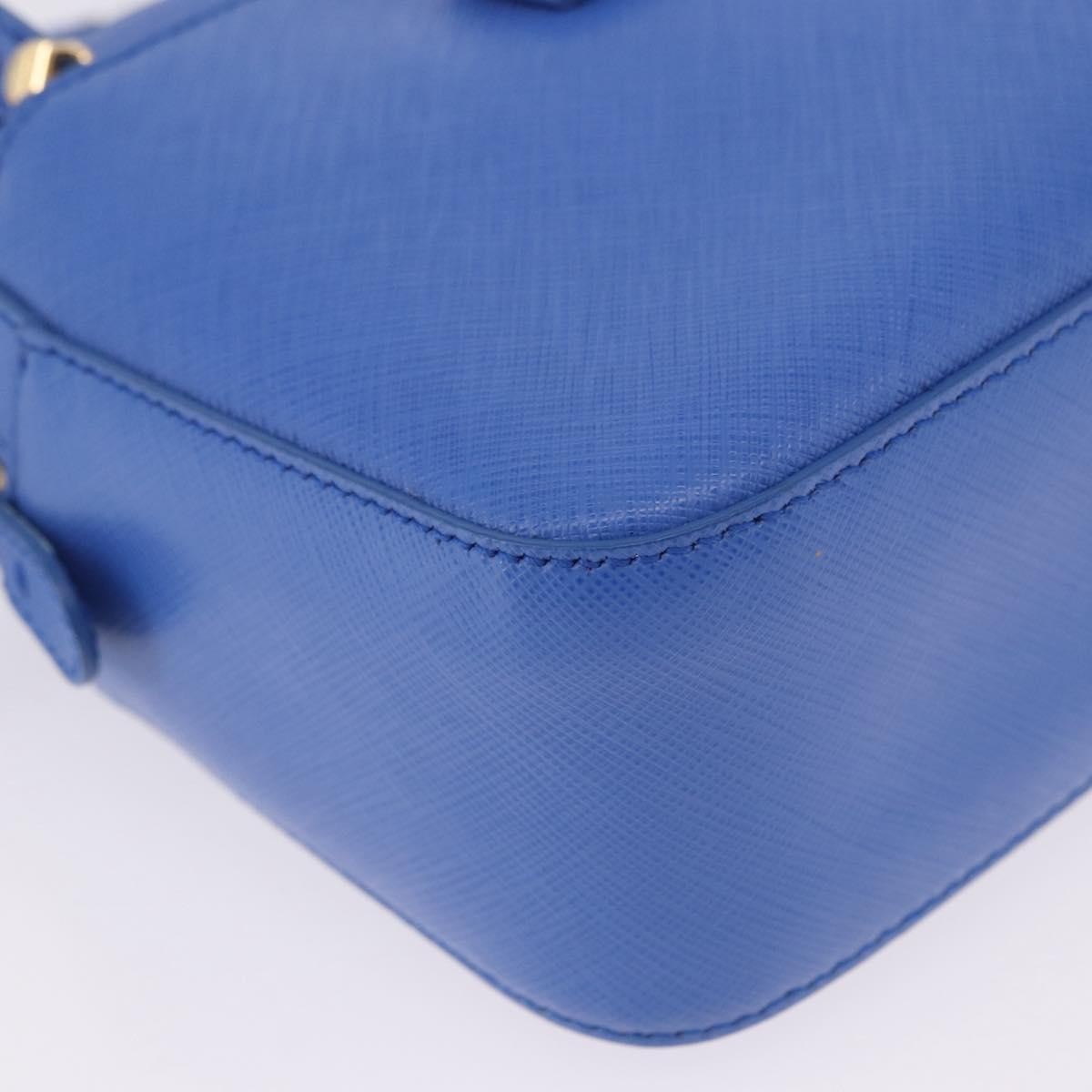 Salvatore Ferragamo Vara Chain Flap Leather Blue Leather Shoulder Bag Bag (Pre-Owned)