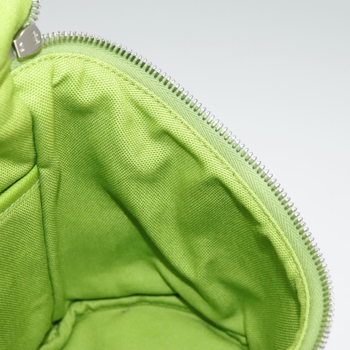 Prada Zipped Triangle Canvas Green Canvas Crossbody Bag Bag (Pre-Owned)