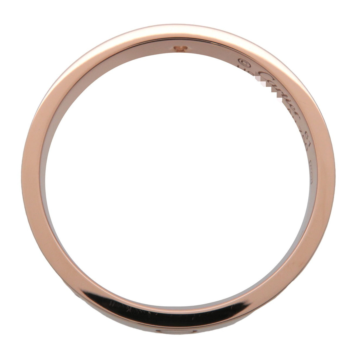 Cartier Love Wedding Band 1 Diamond 18K Rose Gold With Diamond Pink Rose_Gold Ring Jewelry (Pre-Owned)