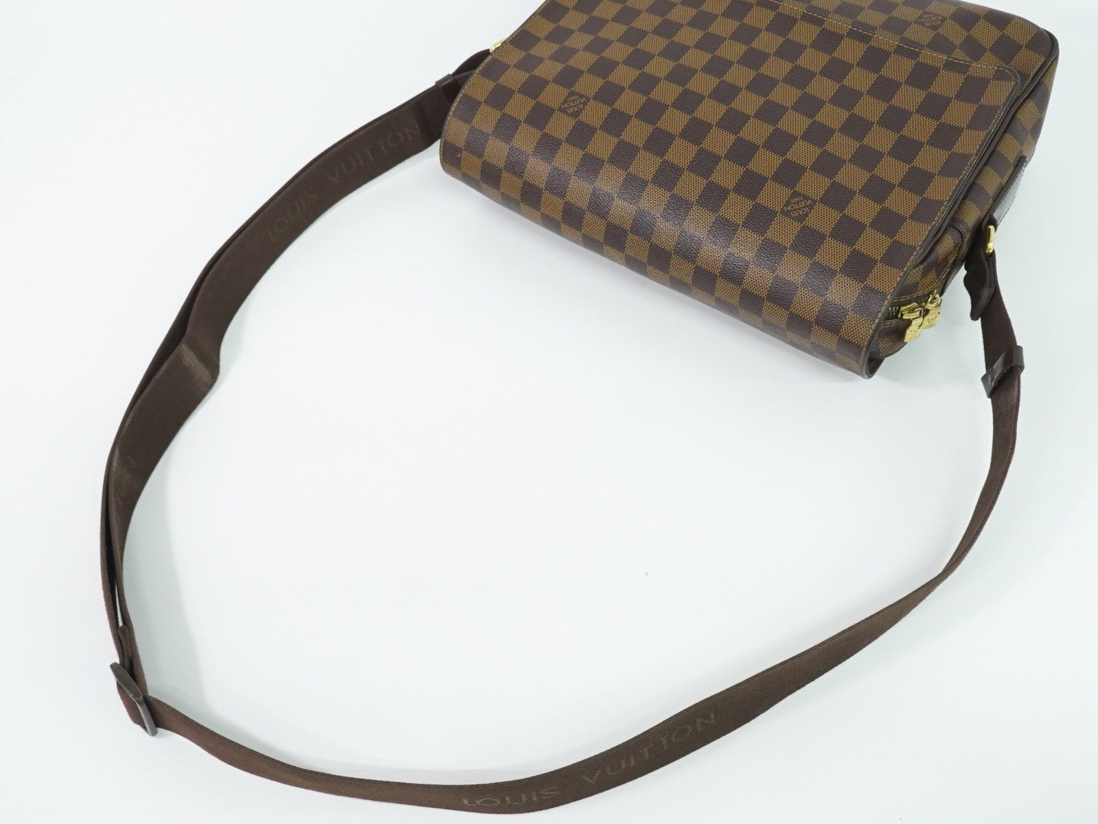 Louis Vuitton Shelton Messenger Damier Ebene Brown Canvas Shoulder Bag Bag (Pre-Owned)