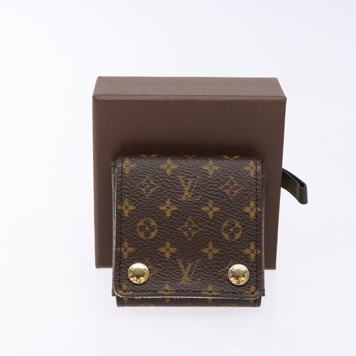 Louis Vuitton Case Jewelry Box Canvas Brown Canvas Wallets Accessory (Pre-Owned)