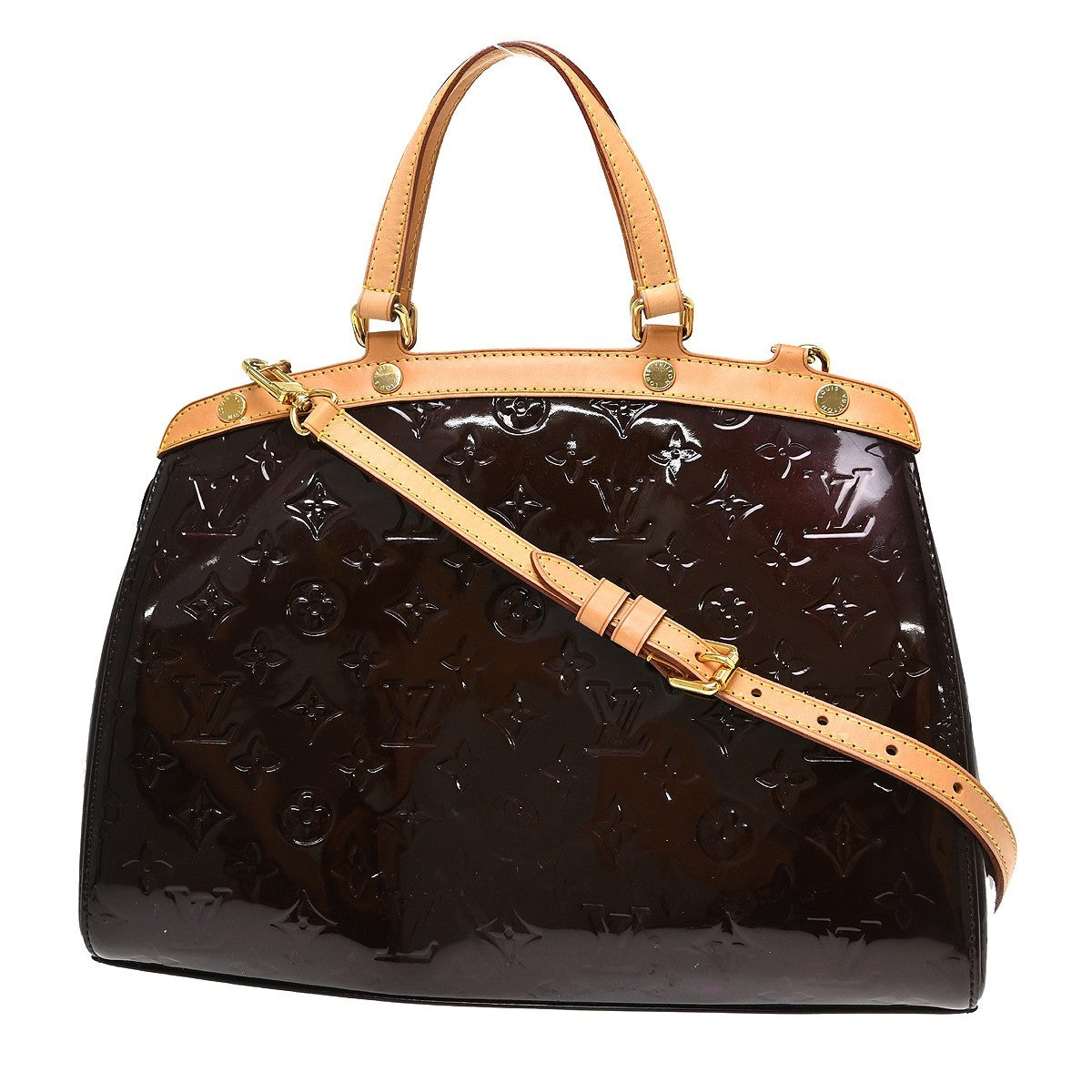 Louis Vuitton Brea Monogram Vernis Purple Patent_Leather Handbag (Pre-Owned)