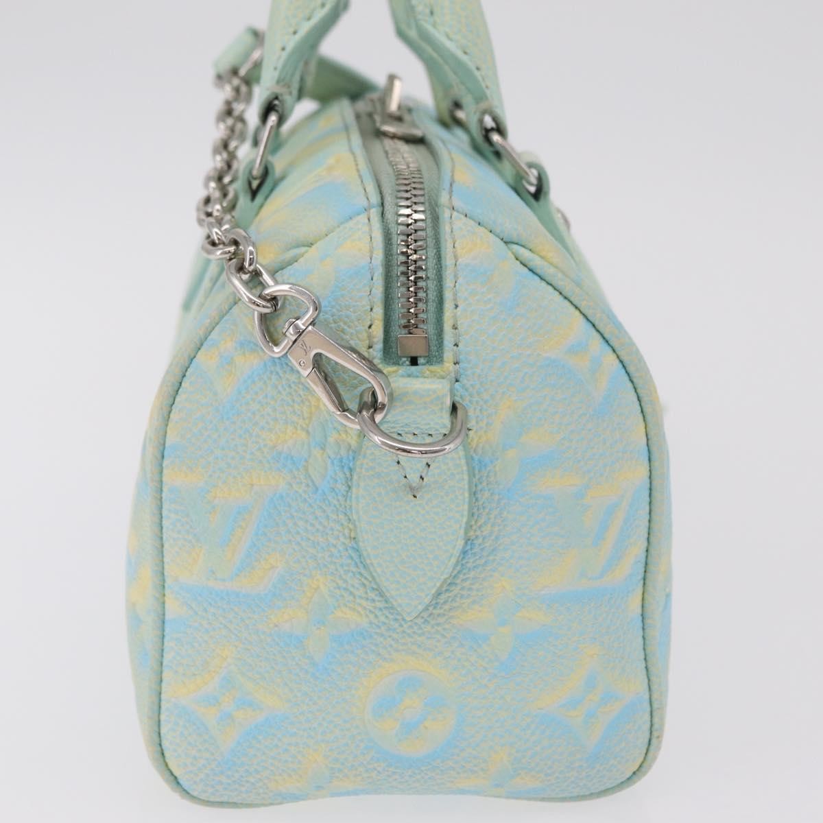 Louis Vuitton Speedy Bandouliere Stardust Monogram Empreinte Leather Green Leather Handbag (Pre-Owned)