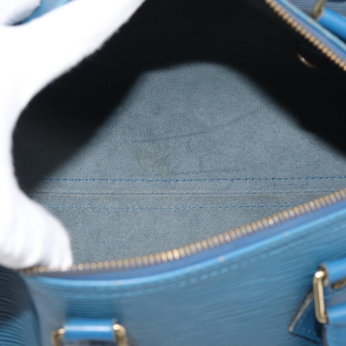 Louis Vuitton Speedy Epi Leather Blue Leather Handbag (Pre-Owned)