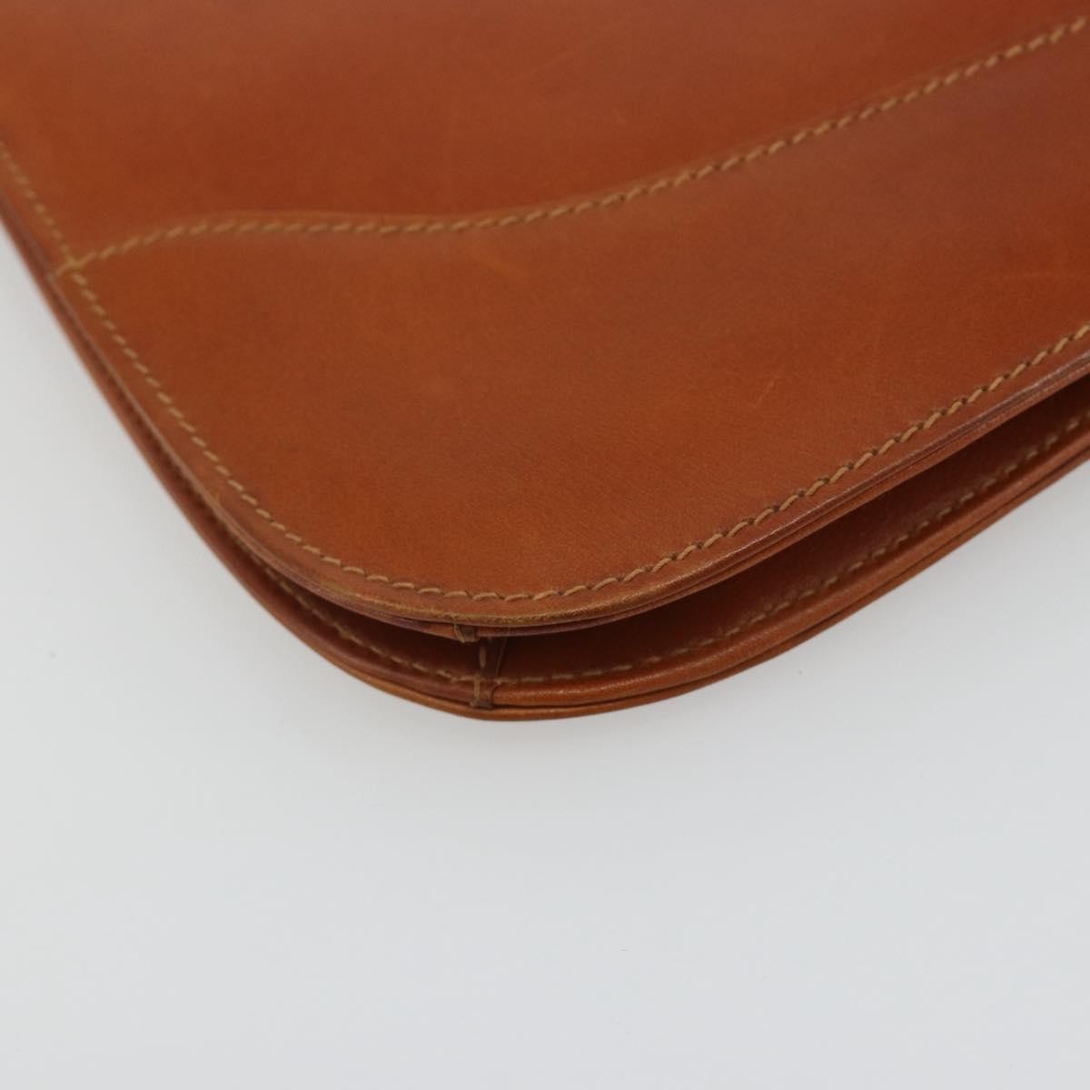 Gucci Vintage Clutch Leather Brown Leather Clutche & Pouche Bag (Pre-Owned)