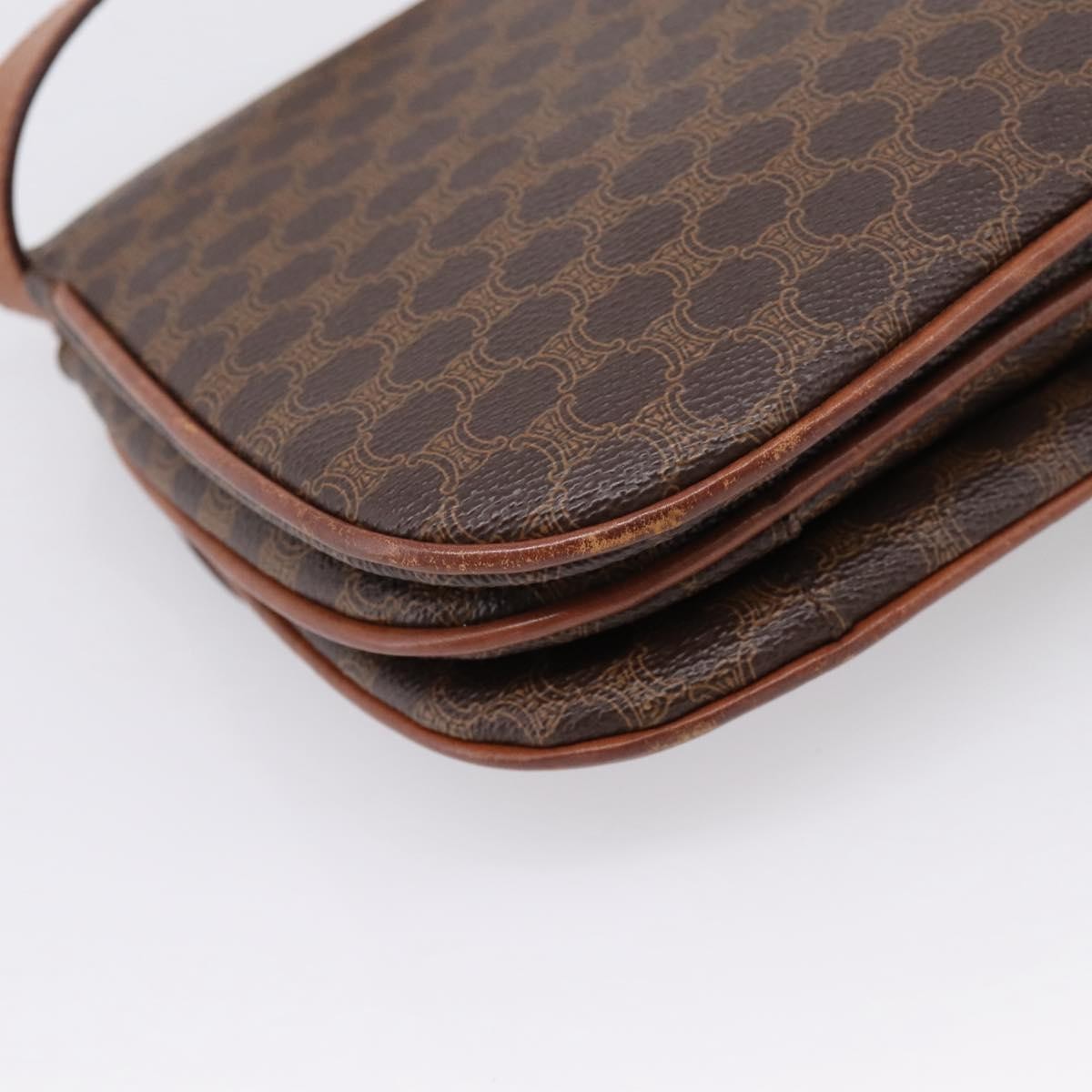 Celine Vintage Macadam Canvas And Leather Brown Pvc Shoulder Bag Bag (Pre-Owned)