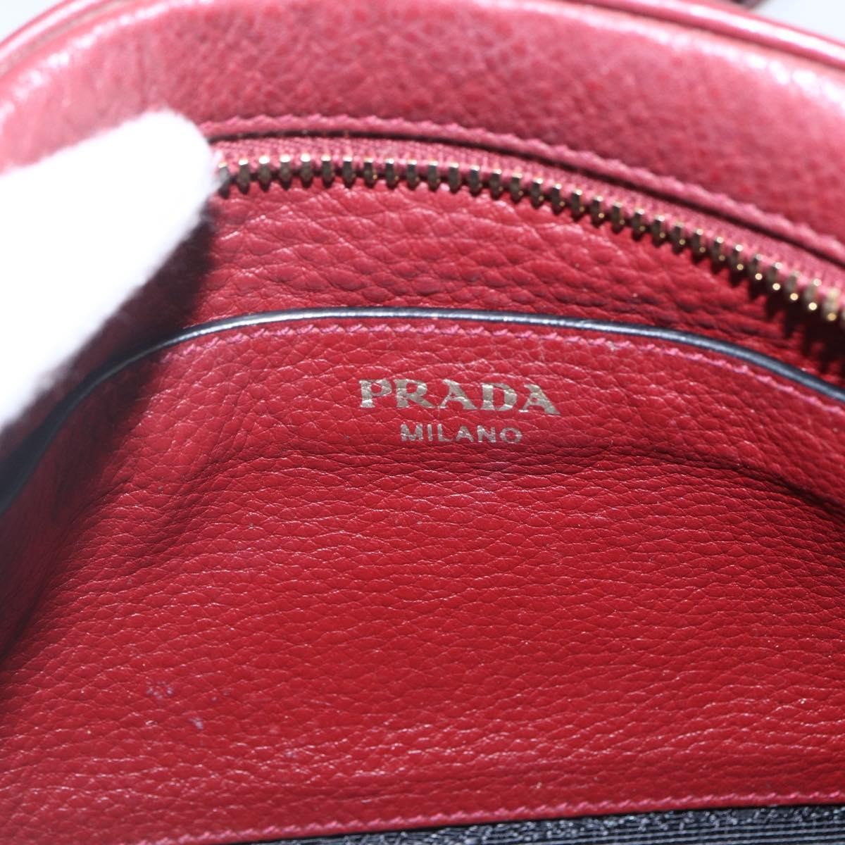 Prada Dual Strap Vitello Daino Burgundy Leather Shoulder Bag Bag (Pre-Owned)