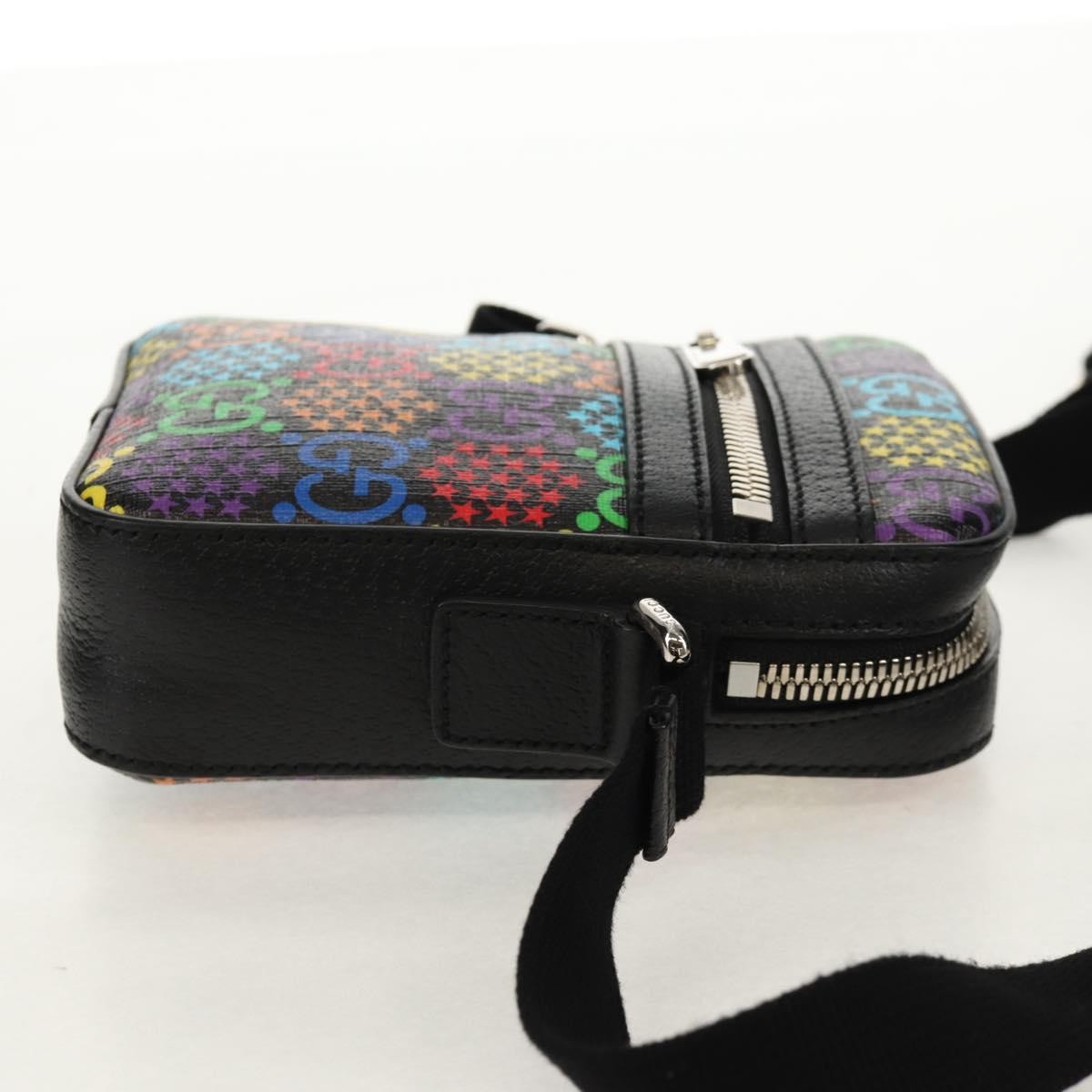 Gucci Front Zip Messenger Psychedelic Print Gg Coated Canvas Multicolour Canvas Shoulder Bag Bag (Pre-Owned)