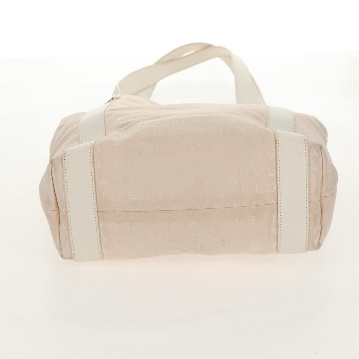 Bvlgari Logomania Canvas Beige Canvas Tote Bag Bag (Pre-Owned)