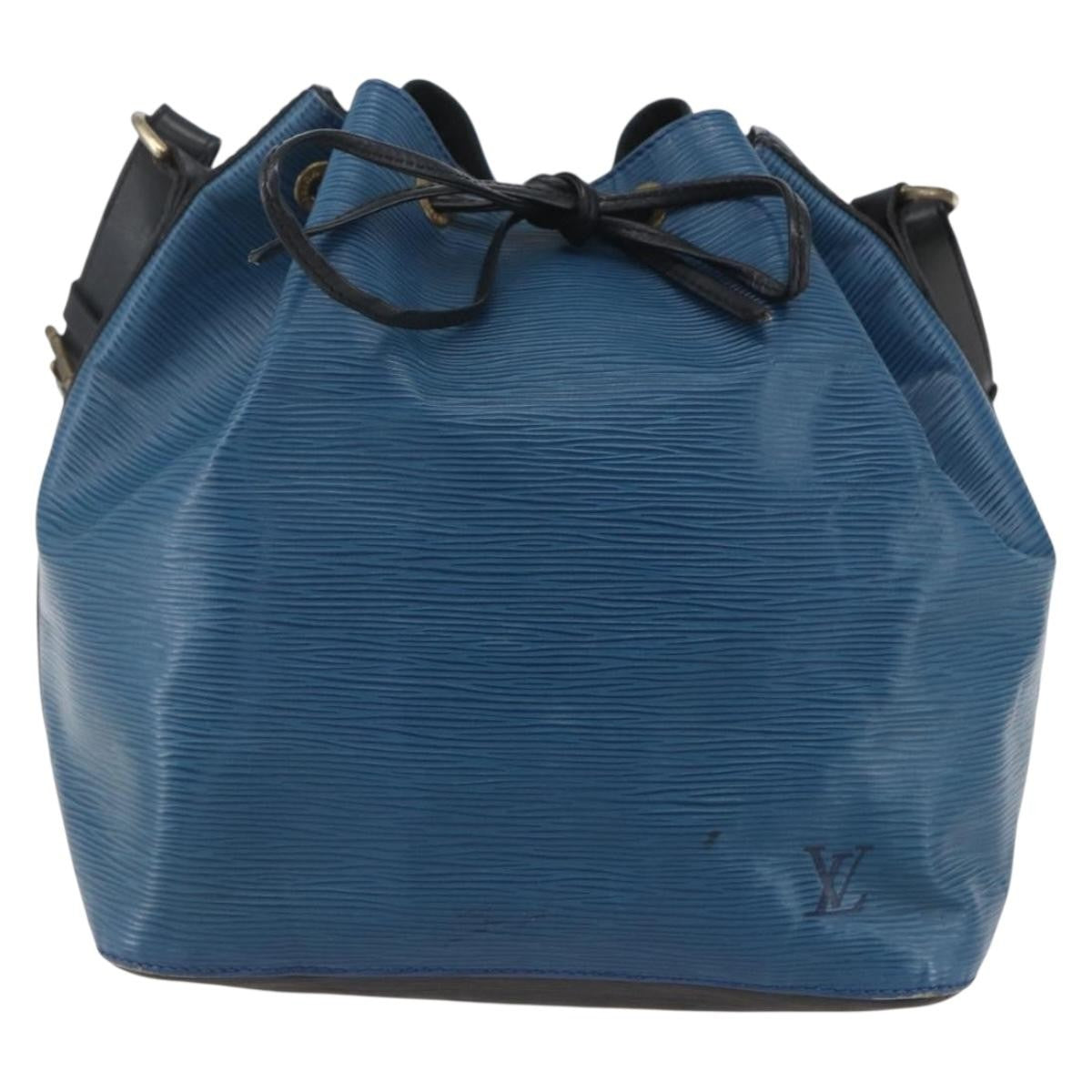 Louis Vuitton Bicolor Petit Noe Epi Leather Blue Leather Shoulder Bag Bag (Pre-Owned)