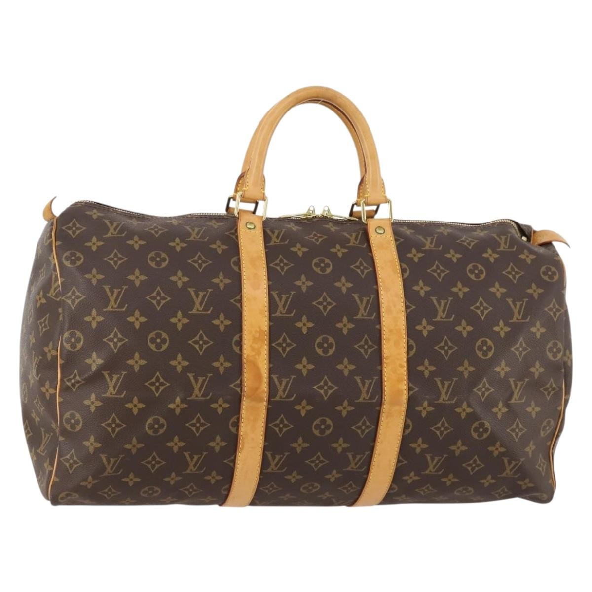 Louis Vuitton Keepall Monogram Canvas Brown Canvas Travel Bag Bag (Pre-Owned)