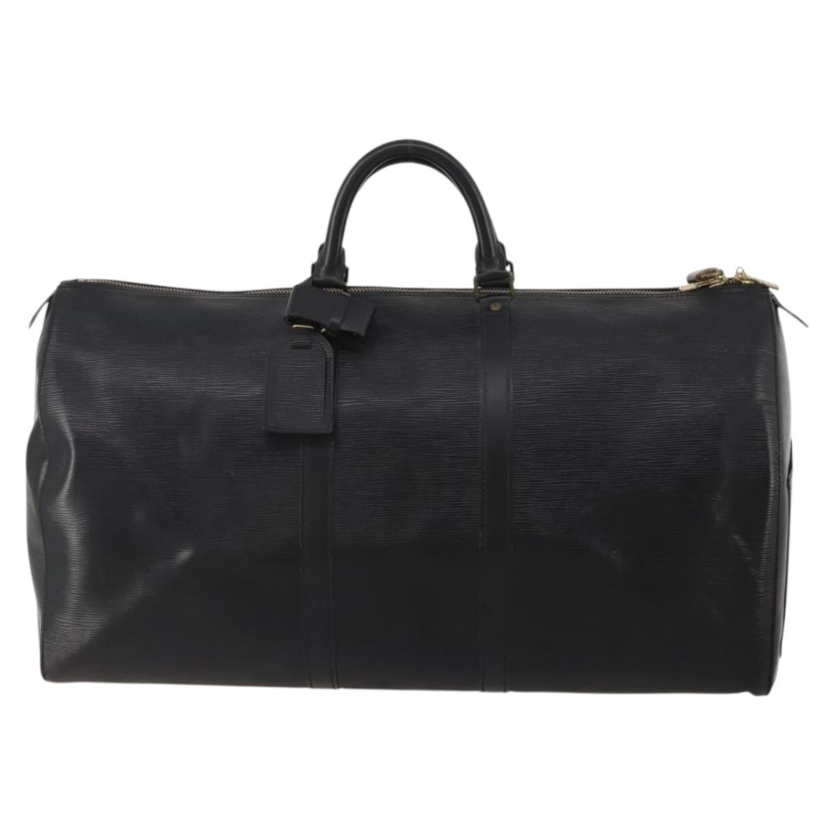Louis Vuitton Keepall Epi Black Leather Travel Bag Bag (Pre-Owned)