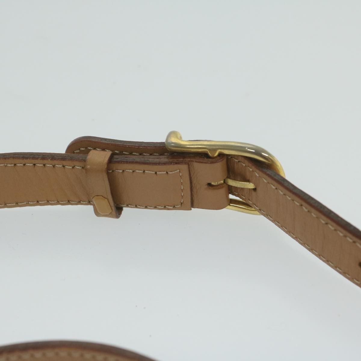 Celine Vintage Macadam Circle Logo Canvas And Leather Brown Canvas Shoulder Bag Bag (Pre-Owned)