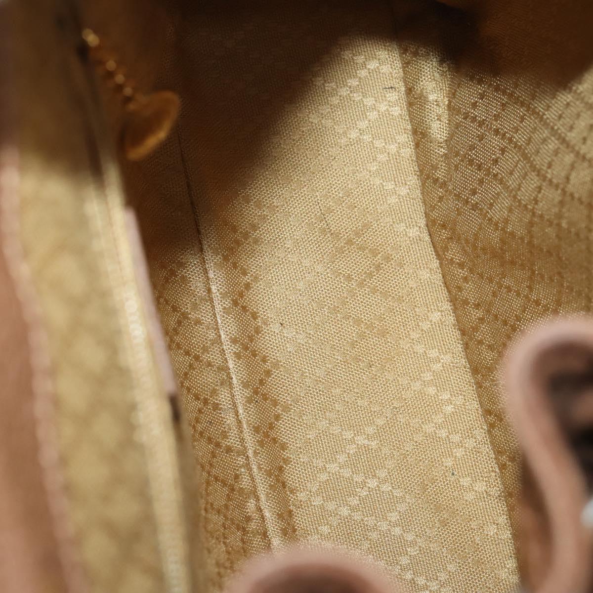 Gucci Gucci Bamboo Daim Brown Suede Backpack Bag (Pre-Owned)