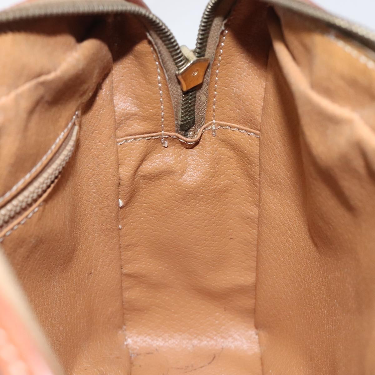 Celine Vintage Macadam Canvas And Leather Brown Canvas Shoulder Bag Bag (Pre-Owned)