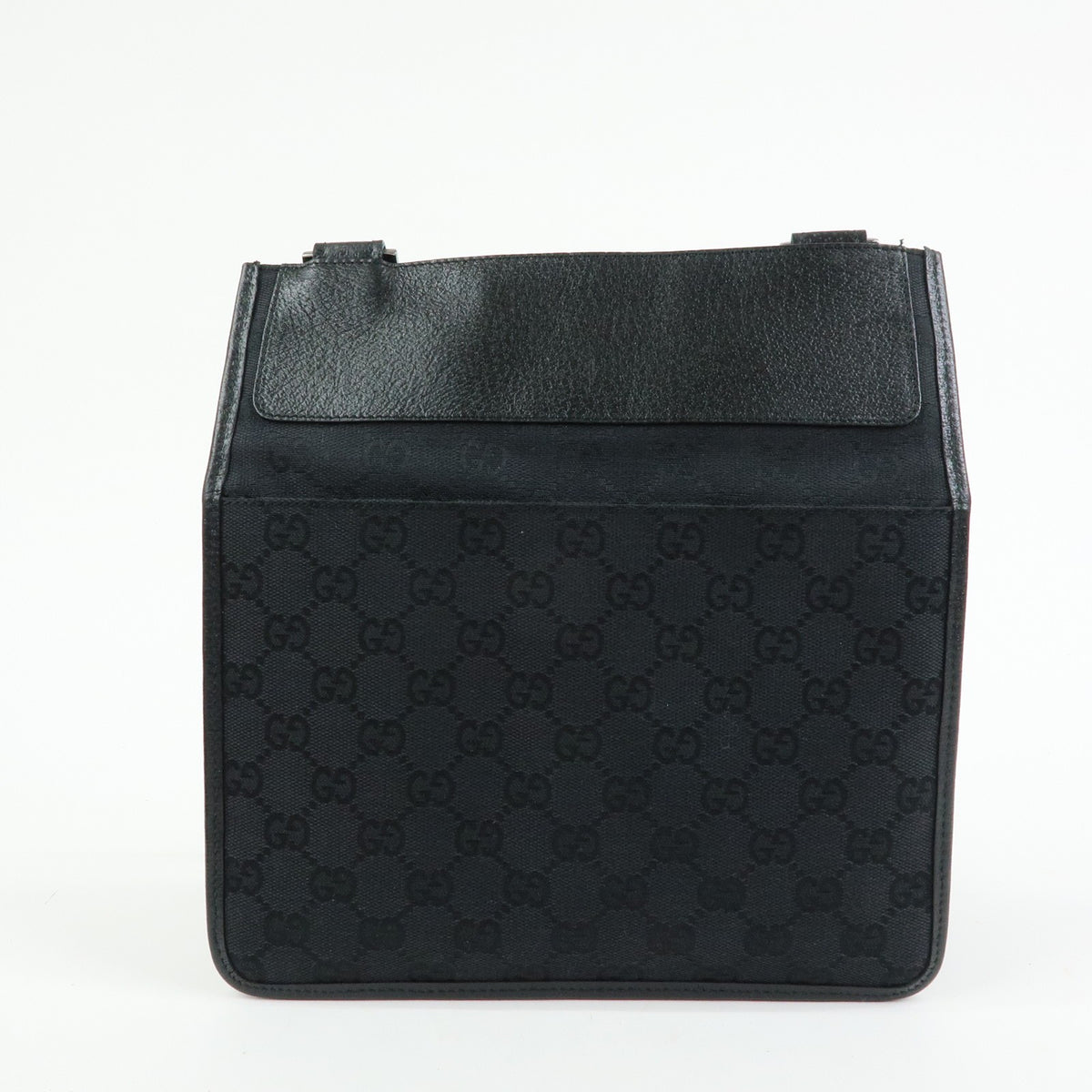 Gucci Shoulder Canvas Black Canvas Shoulder Bag Bag (Pre-Owned)