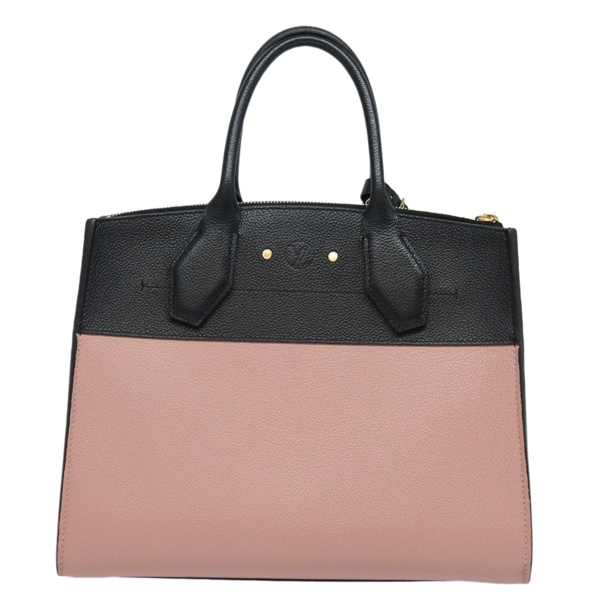 Louis Vuitton City Steamer Leather Black Leather Handbag (Pre-Owned)